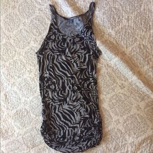 Black and gray patterned Jersey knit tunic