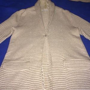 Taupe/Cream zigzag print sweater