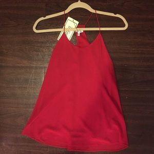 RED NAKED ZEBRA TOP size S. NEVER BEEN WORN