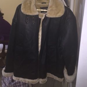 Black leather jacket