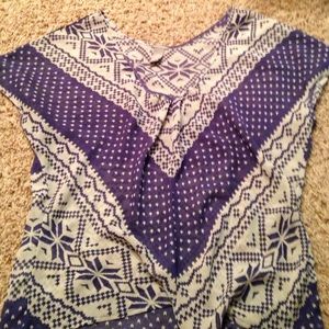 Purple and gray shirt