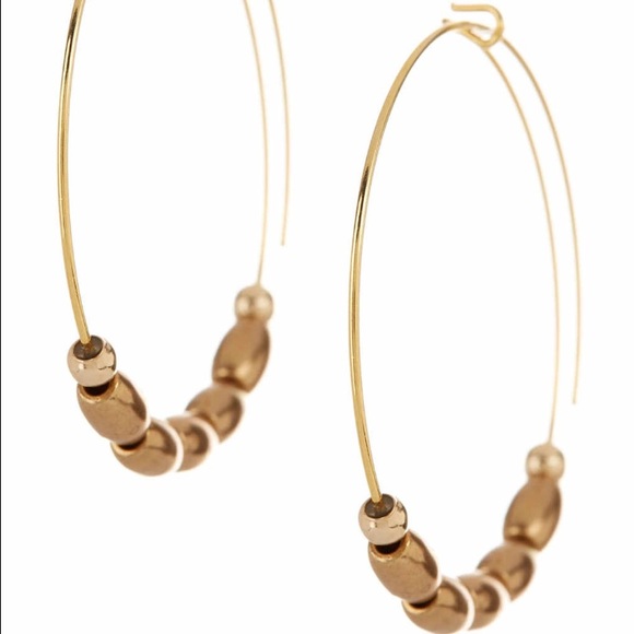 Alex & Ani gold hoop earrings