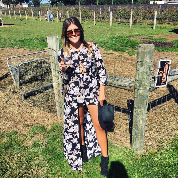 Nasty Gal Pants - Overlay maxi Romper