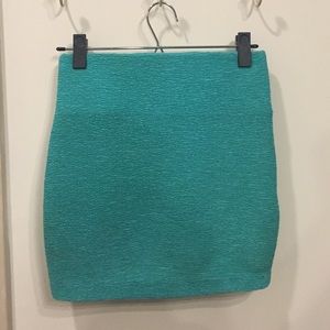 Turquoise mini skirt