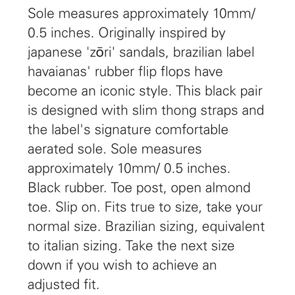 NEW!  Havaianas slim rubber flip-flops in black - Picture 3 of 4