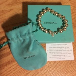 Tiffany &Co 7.5" 925 Silver 10mm Ball Bracelet