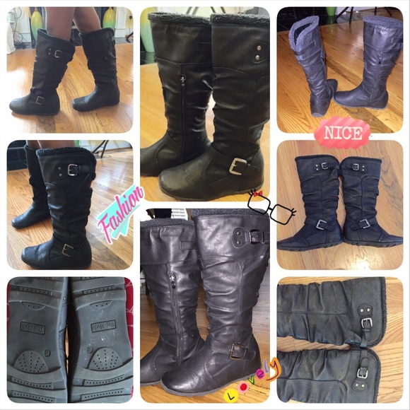 🎀Cute Black Knee Boots Size 8🎀