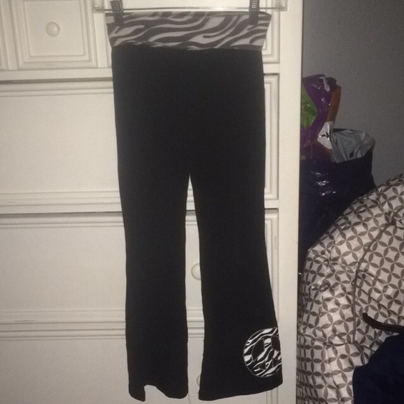 Justice Pants - Black/Zebra Yoga Pants