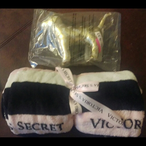 Victoria Secret mini dog and velvet throw