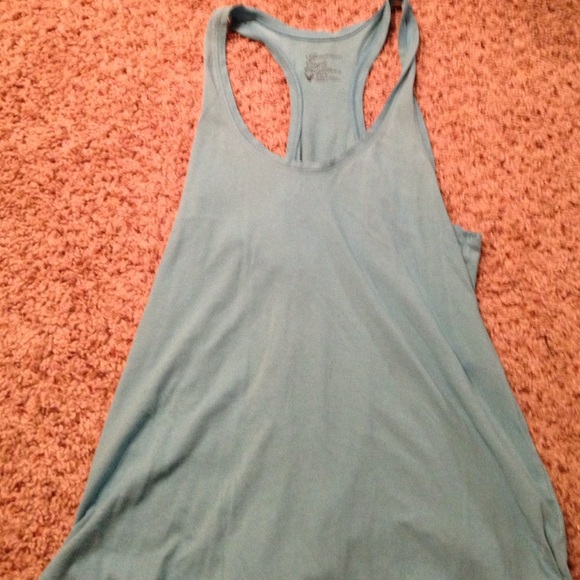 Racer back blue tank