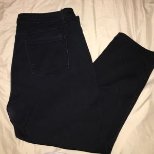 Black denim ankle pant