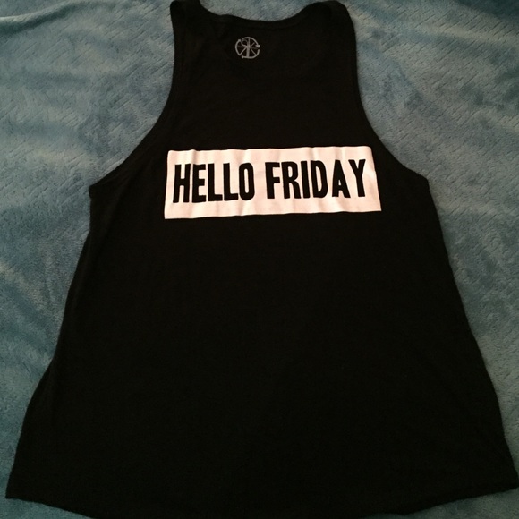 🔺SOLD🔻 Size L "Hello Friday" Muscle Shirt.