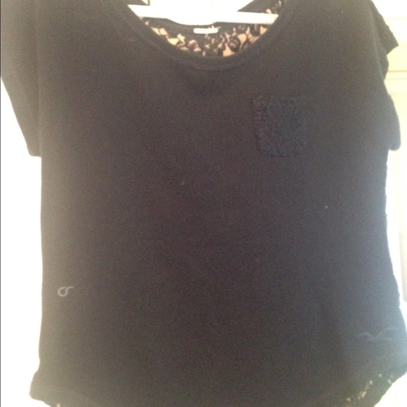 Lace backed shirt