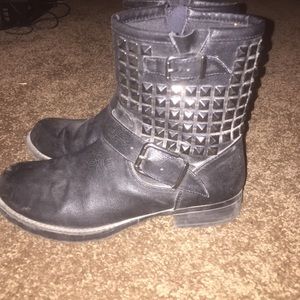 Soda Studded Black Boots