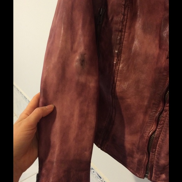 SOLD - Muubaa Flax Burnt Leather Jacket - Picture 3 of 4