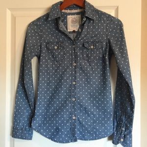 Polka Dot Chambray Shirt