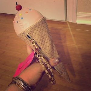 Betsy Johnson Ice Cream Cone Wristlet