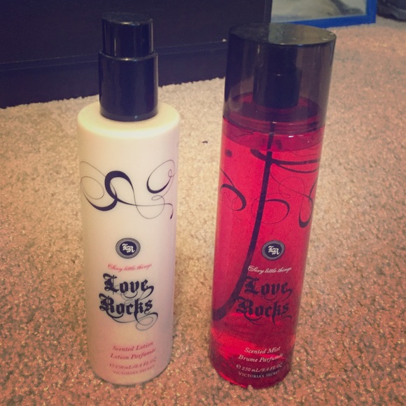 Love Rocks spray and lotion