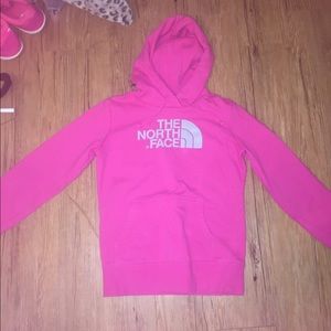 Pink North Face hoodie