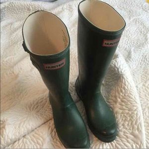 Hunter boots, youth, green