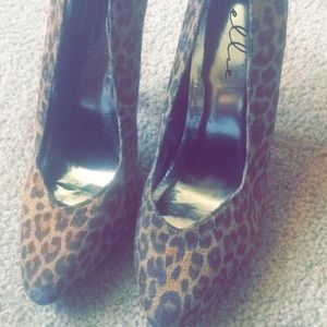Leopard print stilettos