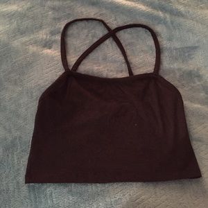 Size L Wet Seal Cross-Back Croptop.