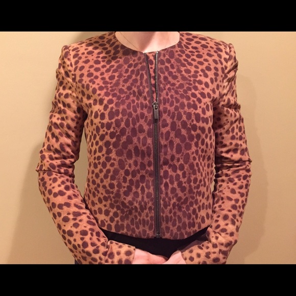 BCBG MAXAZRIA LEOPARD JACKET
