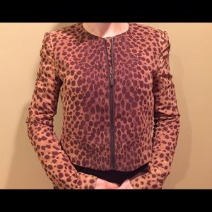 BCBG MAXAZRIA LEOPARD JACKET