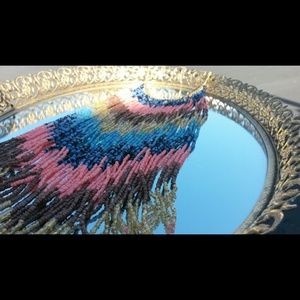 Multi colored beaded necklace new