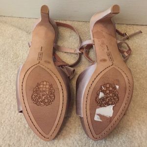 Vince Camuto Shoes - Blush Satin Ruffle Heels Vince Camuto Shoes - Blush Satin Ruffle Heels