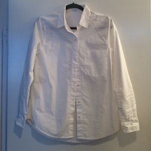 Everlane cotton long sleeve white shirt