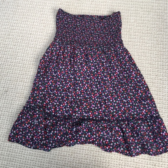 Strapless floral dress