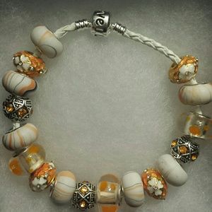 SALE***Orange/white bracelet