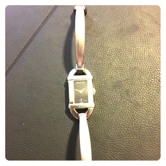 Authentic Gucci small dial, stainless steel watch.