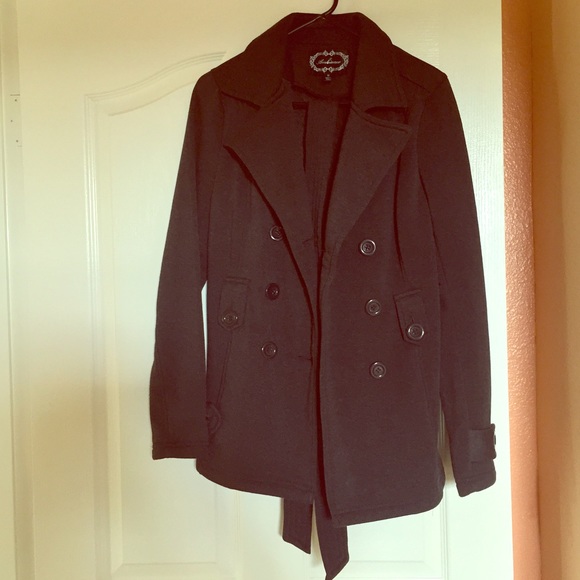 Cute Grey Pea coat. Perfect staple for the winter