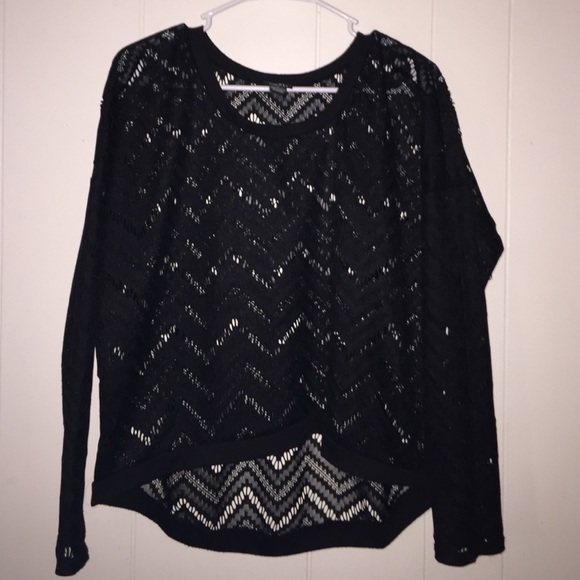 Size L Rue21 See-Through Long Sleeve.