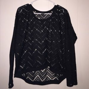 Size L Rue21 See-Through Long Sleeve.