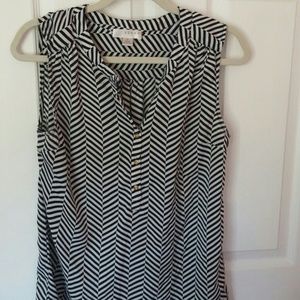 Chevron Sleeveless Blouse