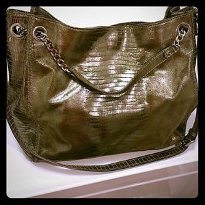 Michael Kors gold crossbody bag