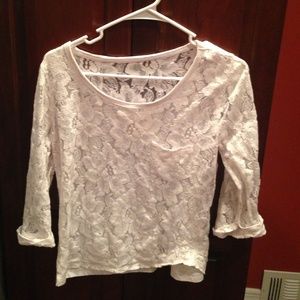 Adorable lace top from Hollister