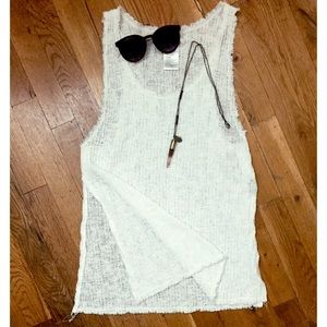 Knit tank top, small loose fit