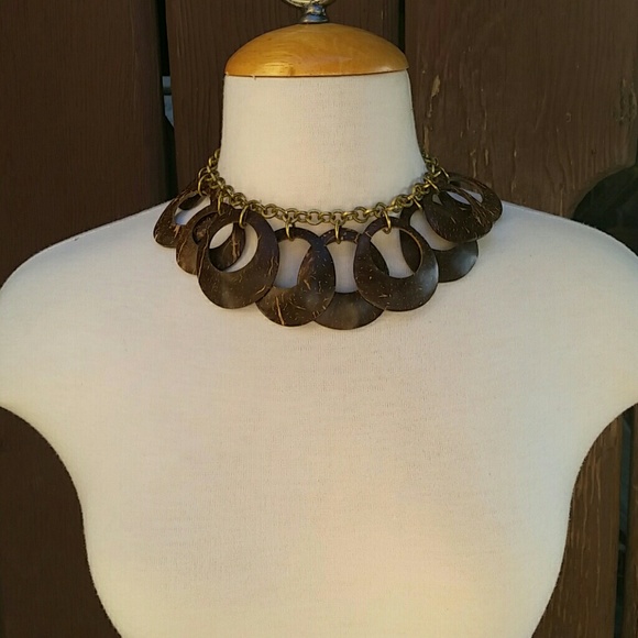 BOGO Brown & Gold Tribal Necklace