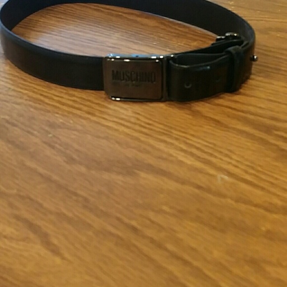 Moschino belt black patent leather