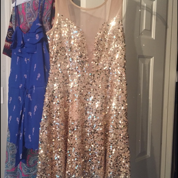 Gold homecoming dress