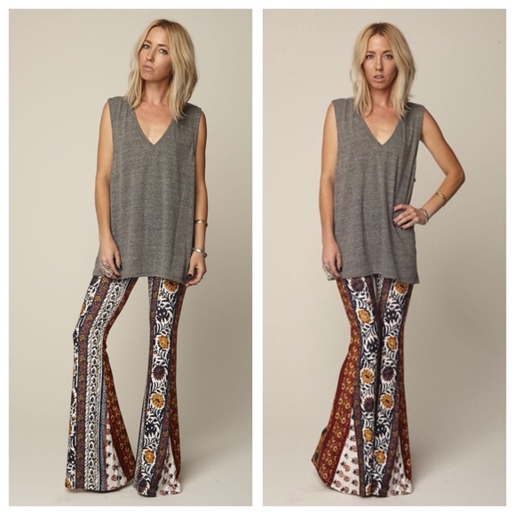 Free People Pants - novella royale | border print bells