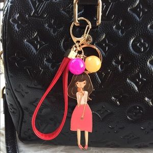 Fancy Lady Keychain Bag Charm