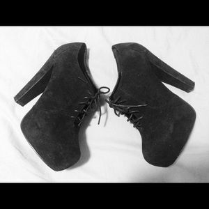 Forever 21 suede platform booties