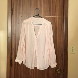 Pale pink button up shirt