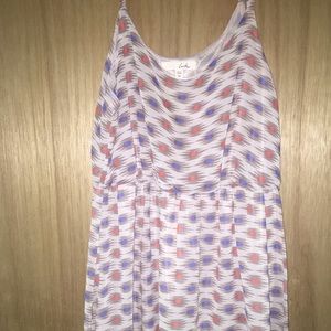 Beige spaghetti strap mini dress