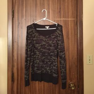 Army patterned sweater